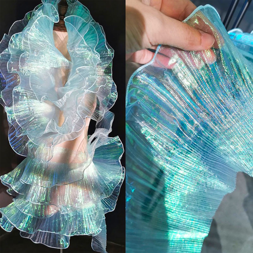 Industrial Laser Welding - Garniture en dentelle Organza tissu sirène